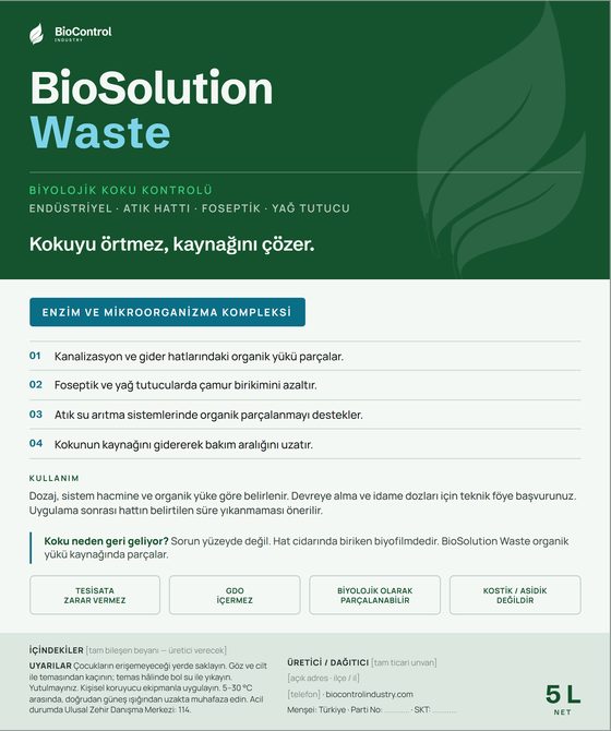 BioSolution Waste etiketi